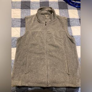 Women’s Vest Gray Fleece Zip Up Vest Coat Jacket Women’s Size Large